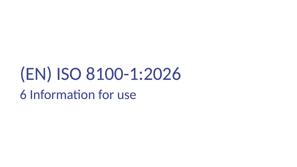 INTRODUCTION OF (EN) ISO 8100-1/2:2026 Main - slide 104 of 141