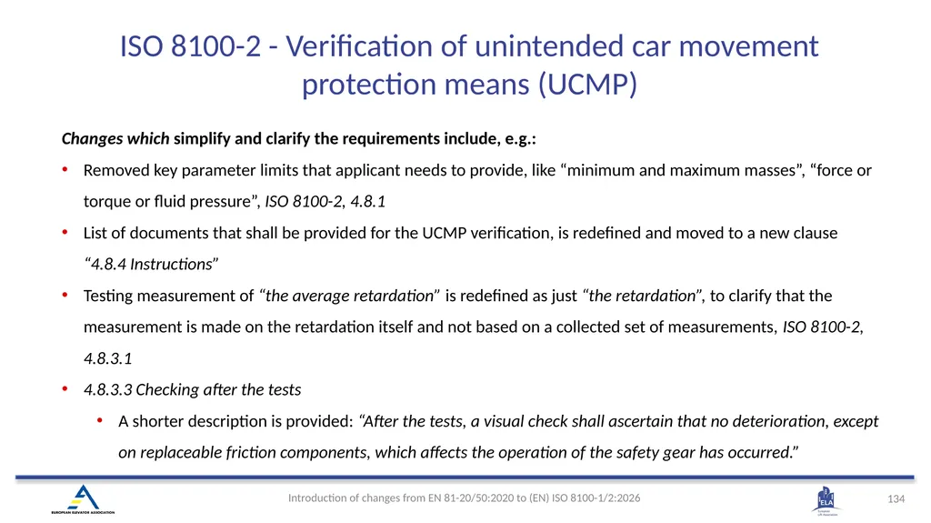 INTRODUCTION OF (EN) ISO 8100-1/2:2026 Main - slide 131 of 141