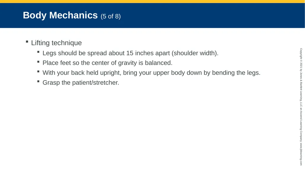 CHAPTER 8 Lifting and Moving Patients National EMS - slide 17 of 101