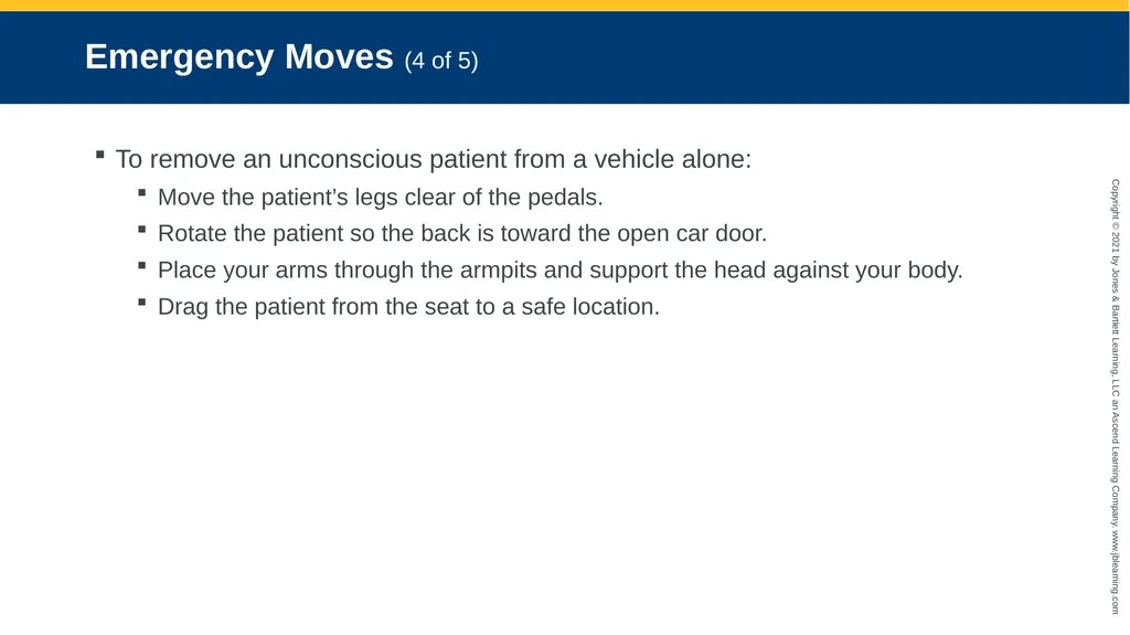 CHAPTER 8 Lifting and Moving Patients National EMS - slide 44 of 101