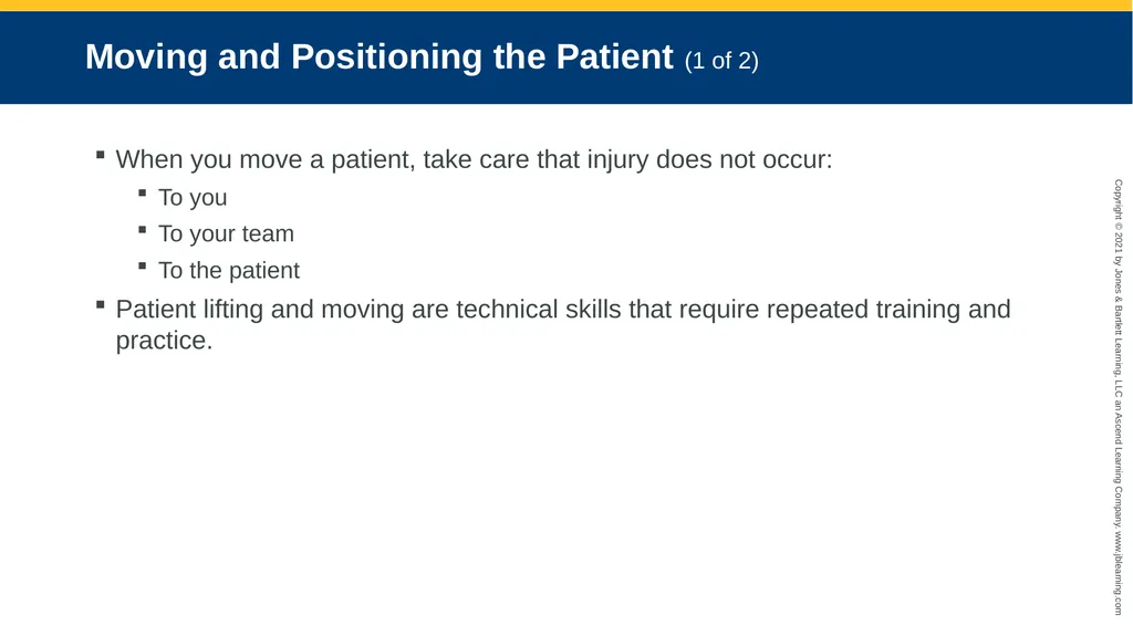 CHAPTER 8 Lifting and Moving Patients National EMS - slide 11 of 101