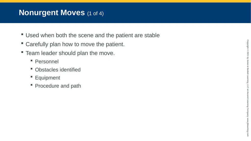 CHAPTER 8 Lifting and Moving Patients National EMS - slide 48 of 101