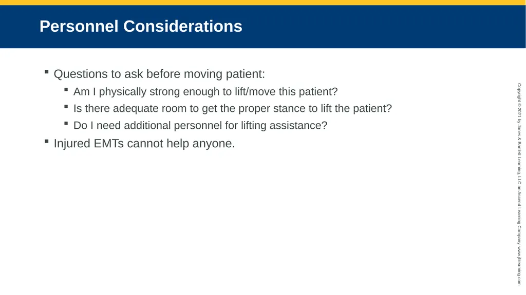 CHAPTER 8 Lifting and Moving Patients National EMS - slide 71 of 101