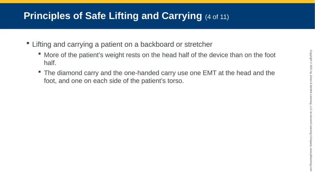 CHAPTER 8 Lifting and Moving Patients National EMS - slide 30 of 101