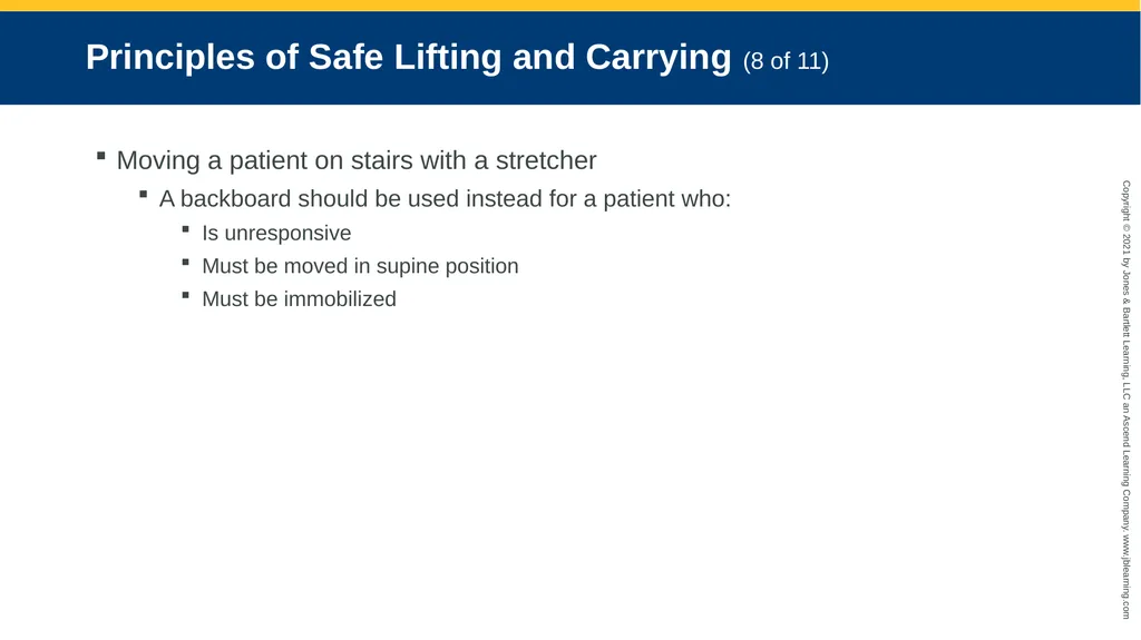 CHAPTER 8 Lifting and Moving Patients National EMS - slide 34 of 101