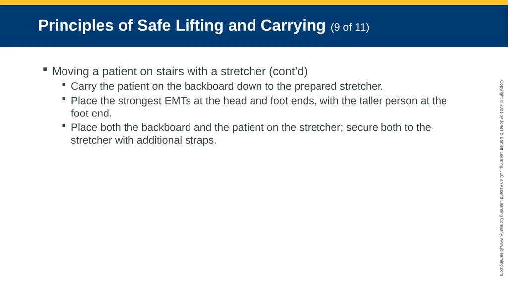 CHAPTER 8 Lifting and Moving Patients National EMS - slide 35 of 101