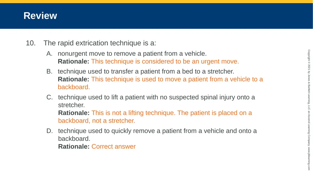 CHAPTER 8 Lifting and Moving Patients National EMS - slide 101 of 101