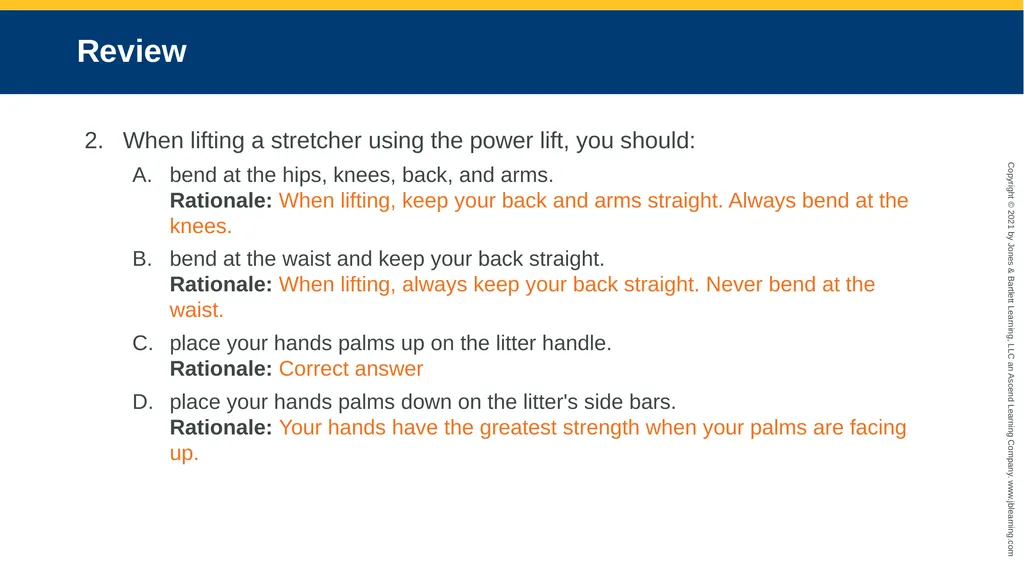 CHAPTER 8 Lifting and Moving Patients National EMS - slide 77 of 101