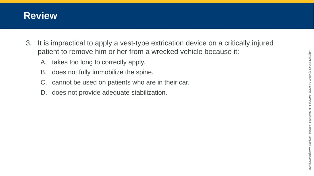 CHAPTER 8 Lifting and Moving Patients National EMS - slide 78 of 101