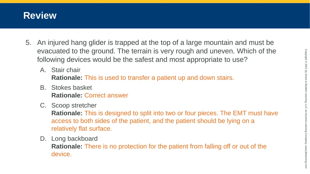 CHAPTER 8 Lifting and Moving Patients National EMS - slide 86 of 101