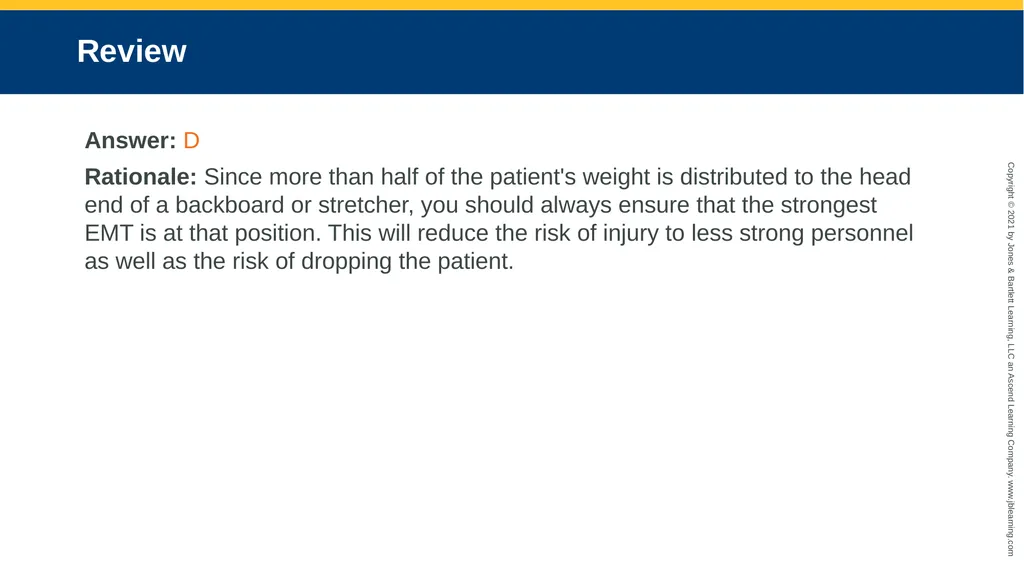 CHAPTER 8 Lifting and Moving Patients National EMS - slide 88 of 101