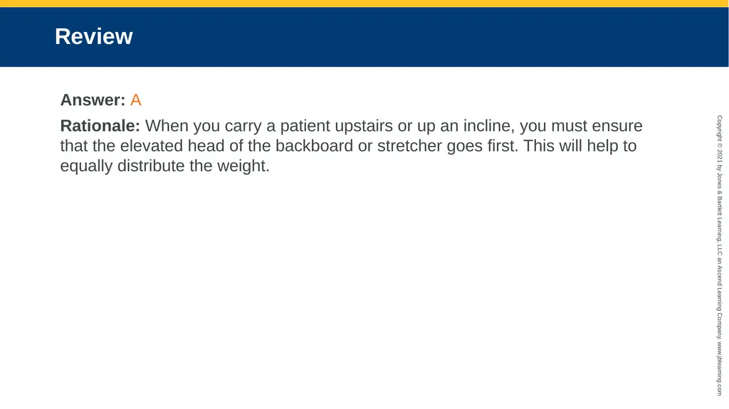 CHAPTER 8 Lifting and Moving Patients National EMS - slide 94 of 101