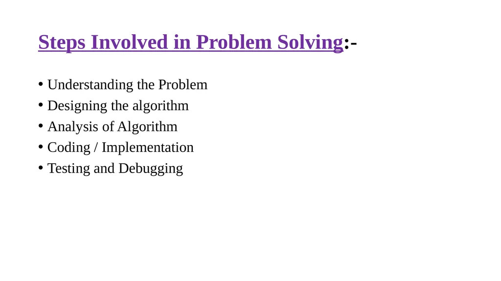 Problem solving techniques Unit-1 THE ROLE OF - slide 4 of 52