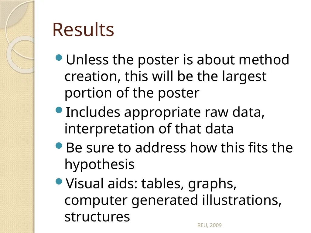 Scientific Posters REU, 2009 Scientific Posters - slide 13 of 32