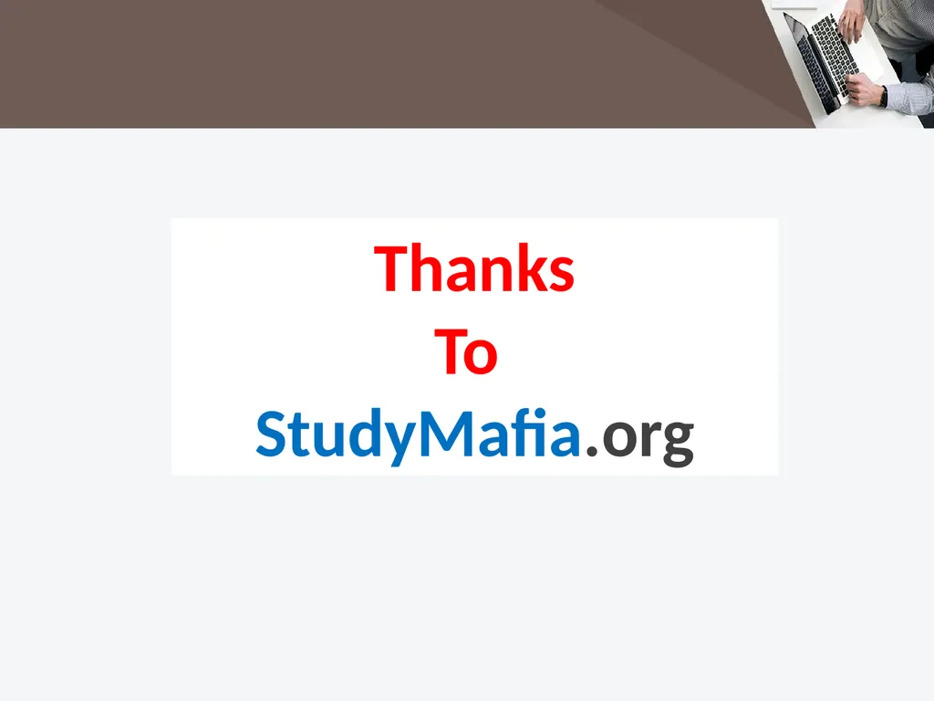 StudyMafia.Org Submitted To: Submitted By: - slide 18 of 18