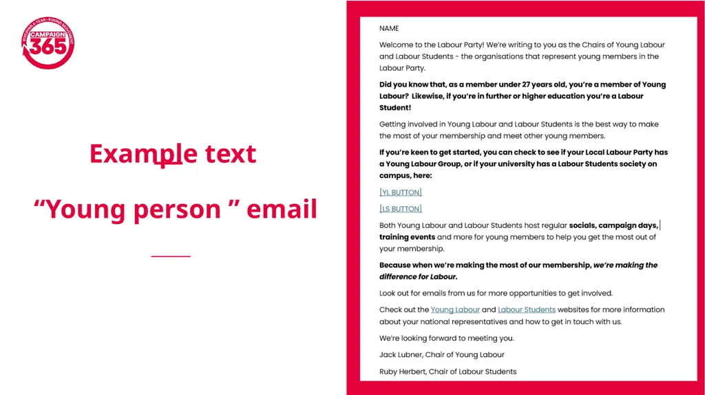 Campaign365 – Effective Comunication with Members - slide 19 of 34