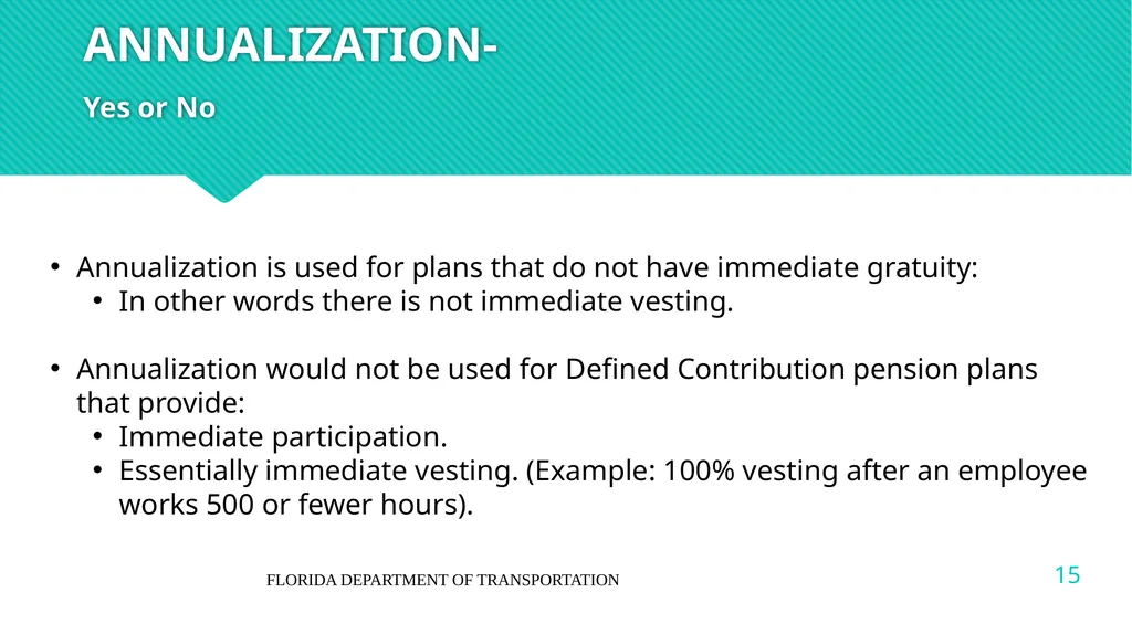 DBA/DBRA FRINGE BENEFITS NOTE: The information in - slide 15 of 20