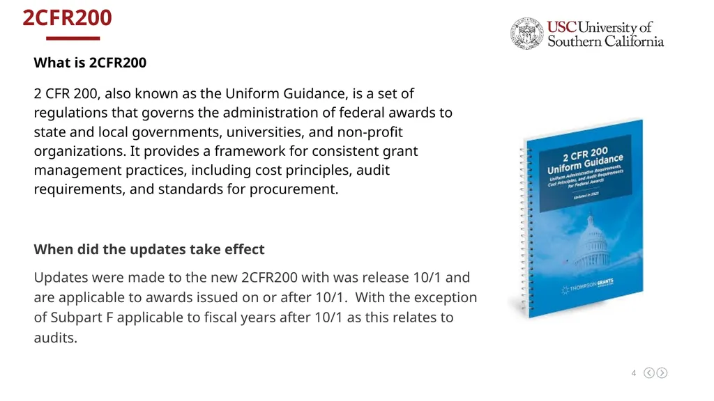 UPDATES IN RESEARCH ADMINISTRATION Dec 5, 2024 - slide 4 of 15