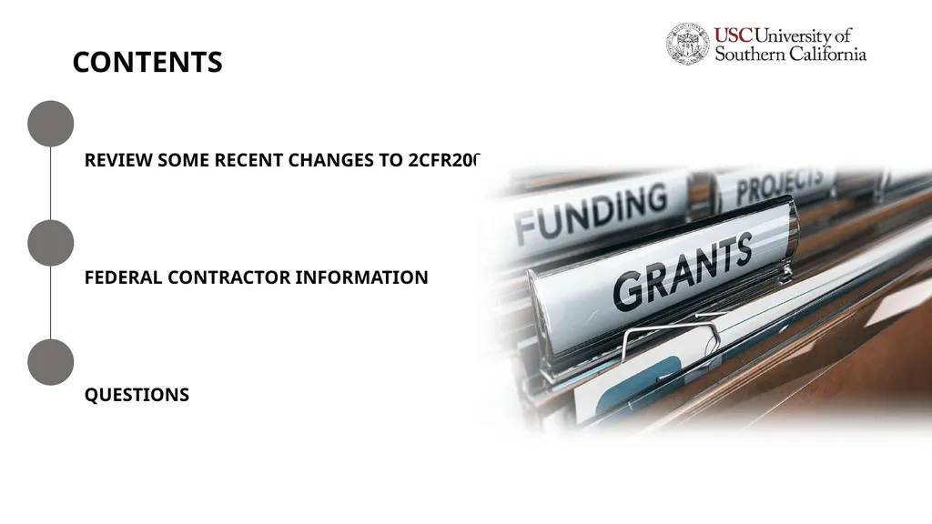 UPDATES IN RESEARCH ADMINISTRATION Dec 5, 2024 - slide 3 of 15