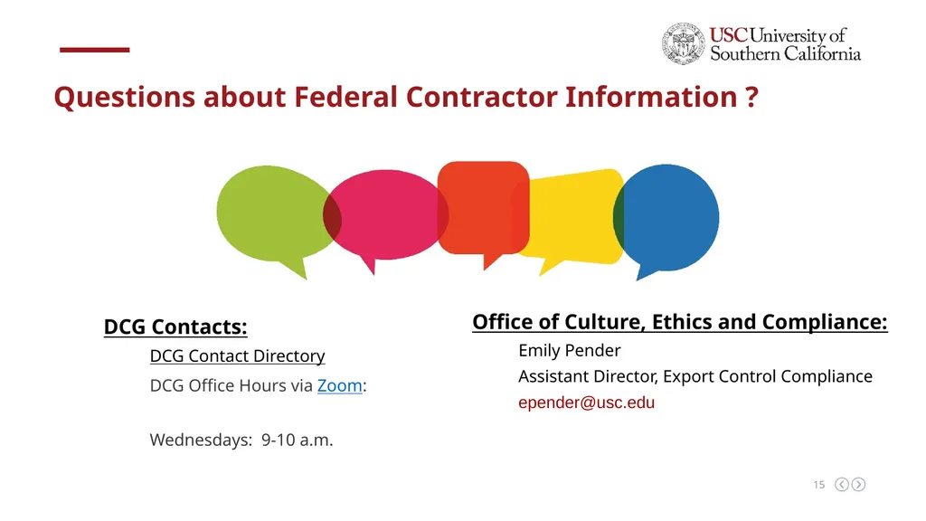 UPDATES IN RESEARCH ADMINISTRATION Dec 5, 2024 - slide 15 of 15