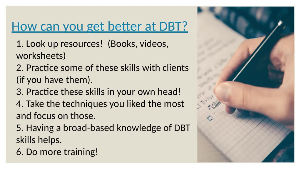 Dialectical Behavioral Therapy for Beginners Matt - slide 30 of 33