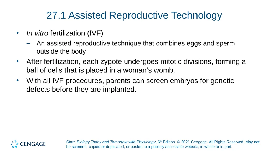 Chapter 27 Animal Reproduction and Development - slide 4 of 58