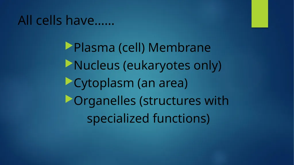TOPIC 1 : Introduction to the Cell & Cell Theory - slide 6 of 47