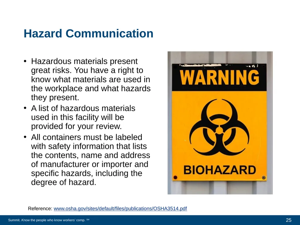 New Employee Safety Orientation General Industry - slide 25 of 44