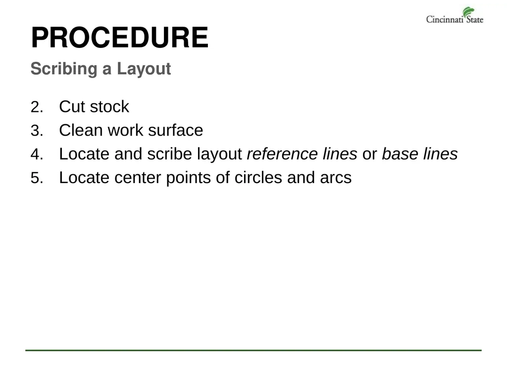 Chapter 7 – Layout Work MMC 117 Tools, Machines & - slide 29 of 29
