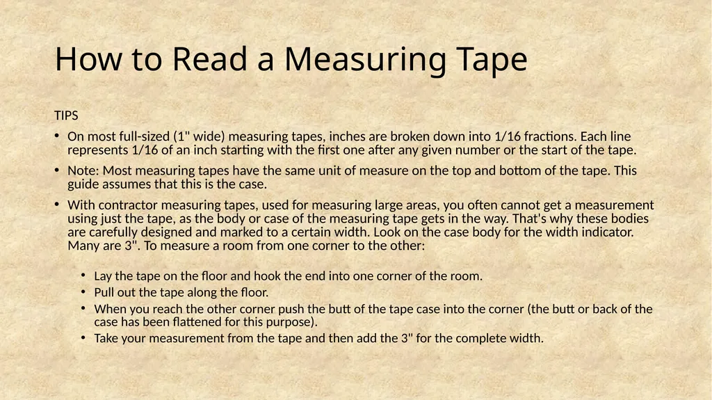 How to Read a Measuring Tape Coach Ketcham - slide 18 of 26