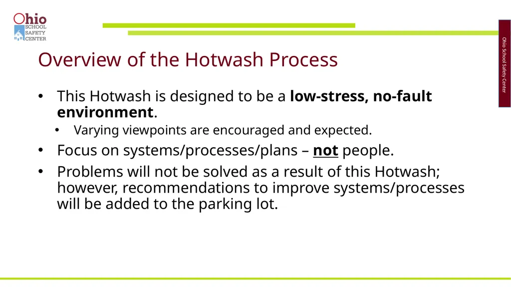 Instructions For Hotwashes visual aids can be - slide 3 of 11