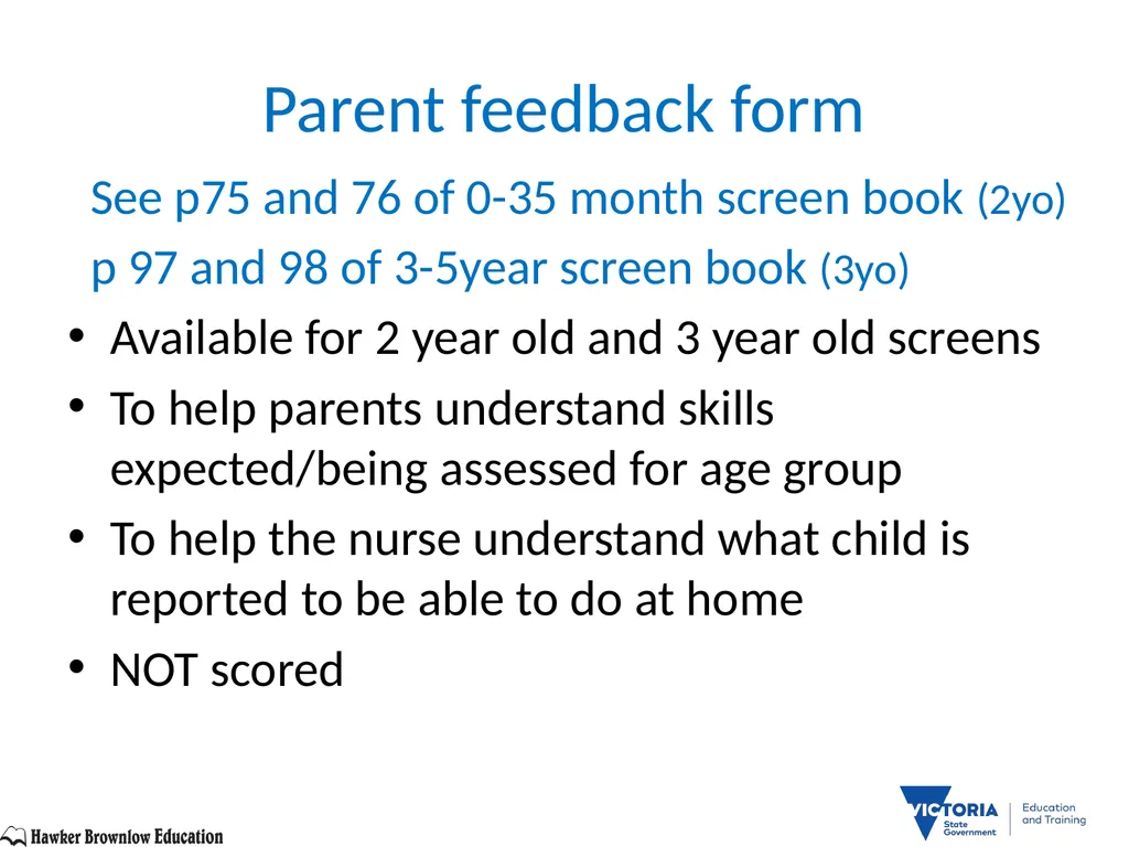 BRIGANCE III TRAINEE BOOKLET MATERNAL AND CHILD - slide 28 of 90