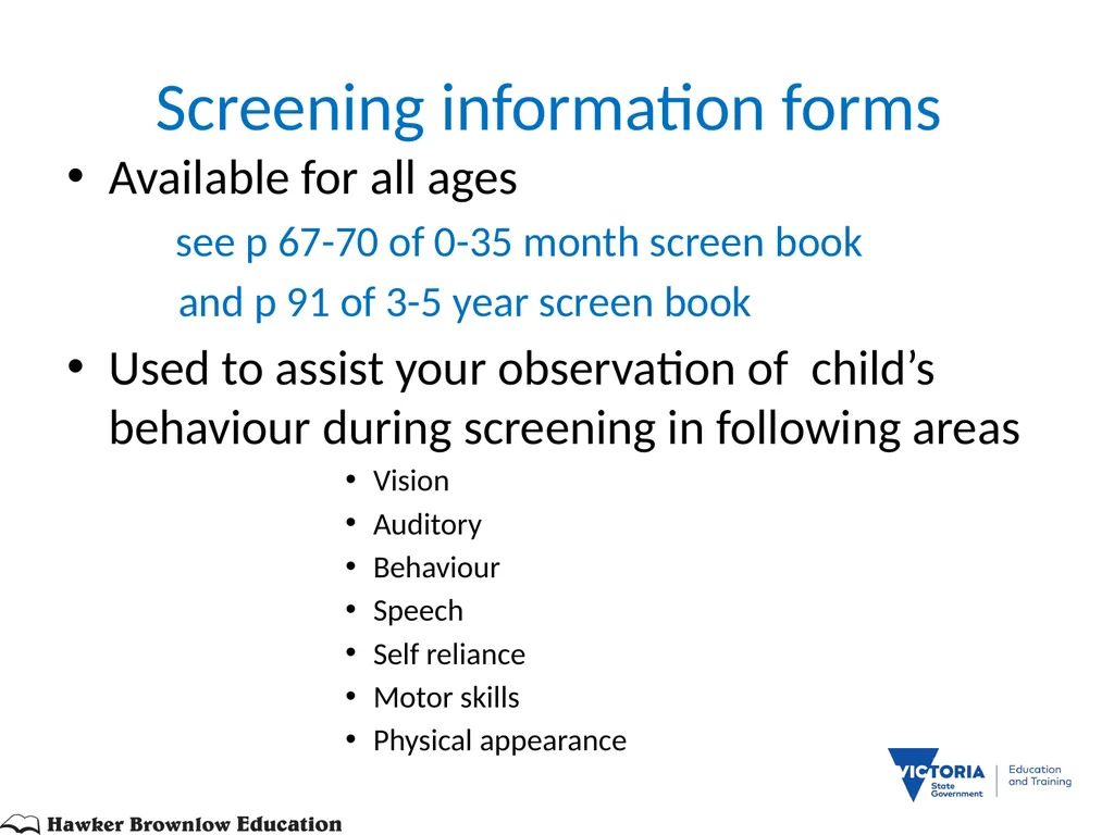 BRIGANCE III TRAINEE BOOKLET MATERNAL AND CHILD - slide 25 of 90