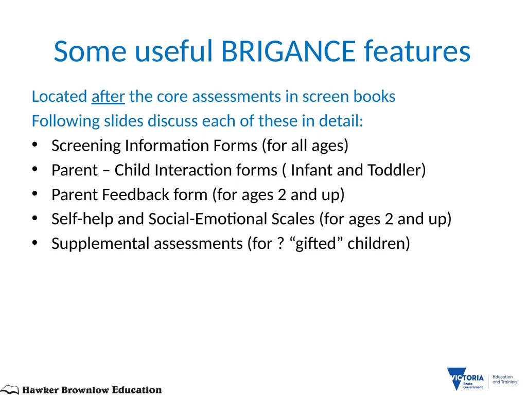 BRIGANCE III TRAINEE BOOKLET MATERNAL AND CHILD - slide 24 of 90