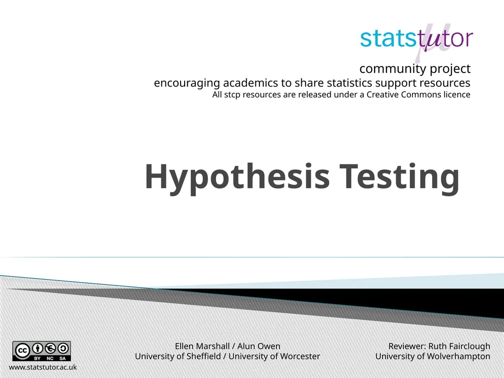 Introductory Statistics and Hypothesis Testing - slide 31 of 186