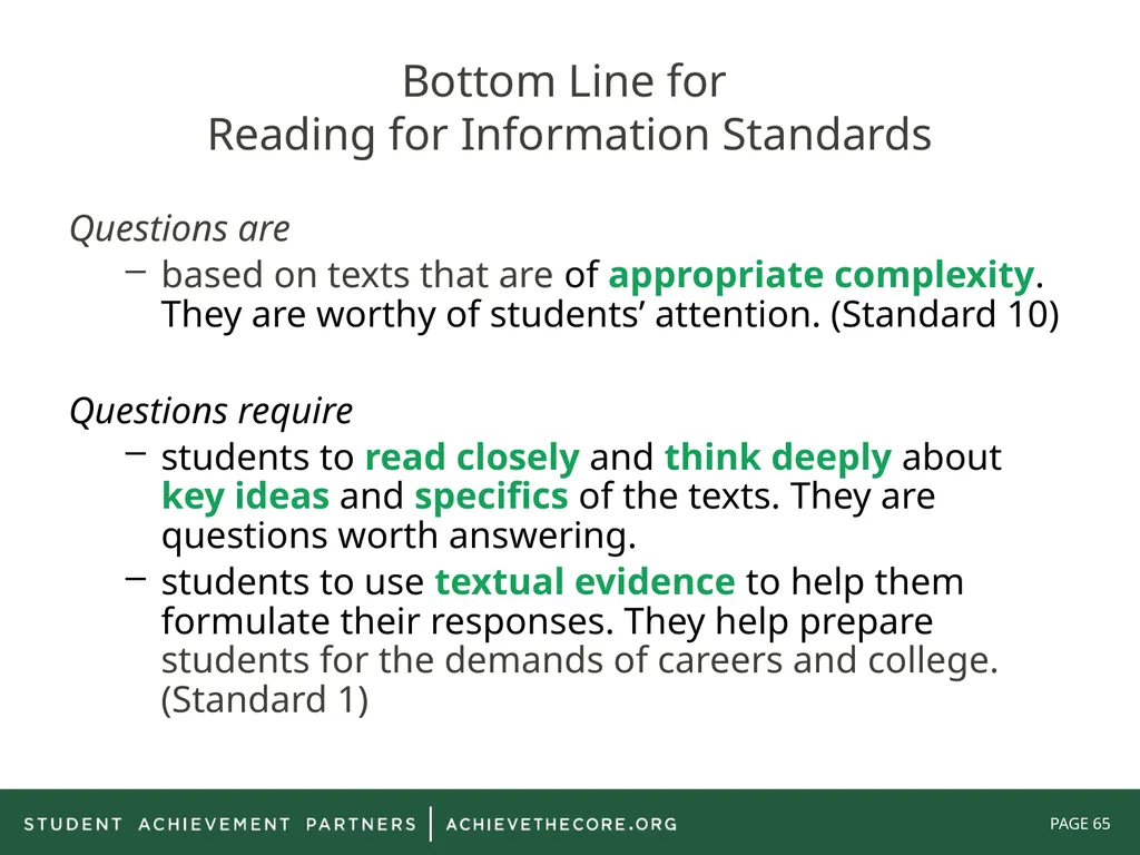 Grade 8: Common Core State Standards Alignment - slide 65 of 66
