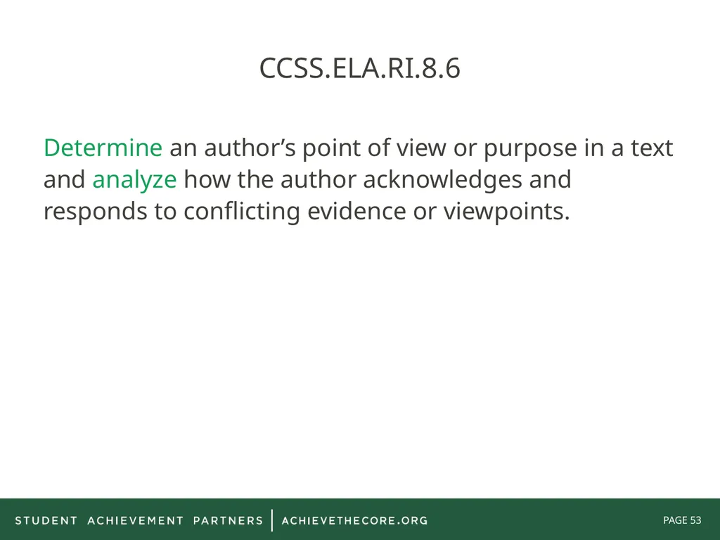 Grade 8: Common Core State Standards Alignment - slide 53 of 66