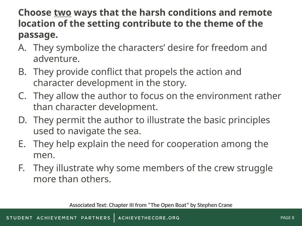 Grade 8: Common Core State Standards Alignment - slide 8 of 66