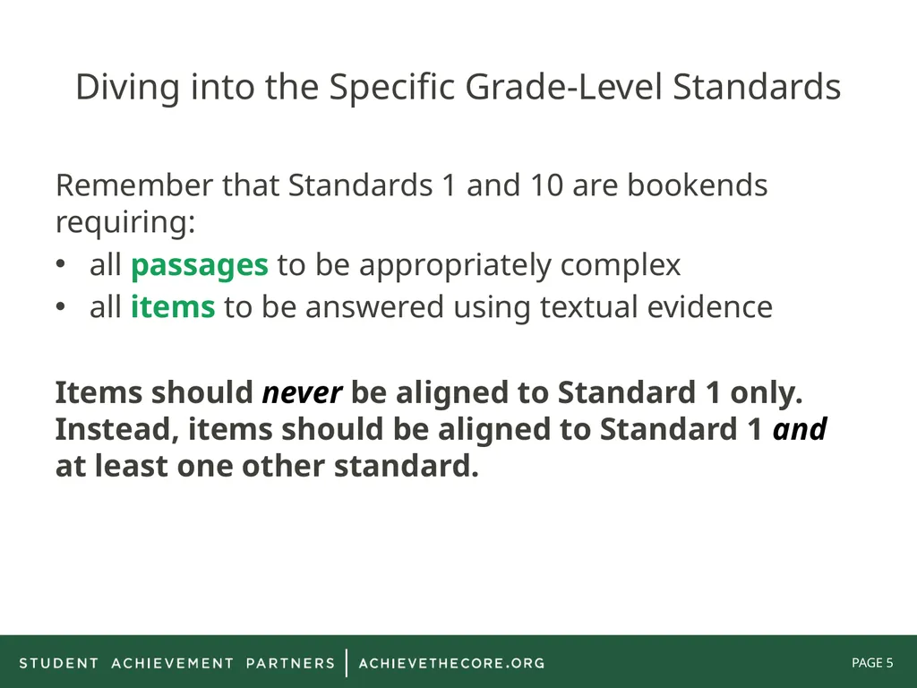 Grade 8: Common Core State Standards Alignment - slide 5 of 66