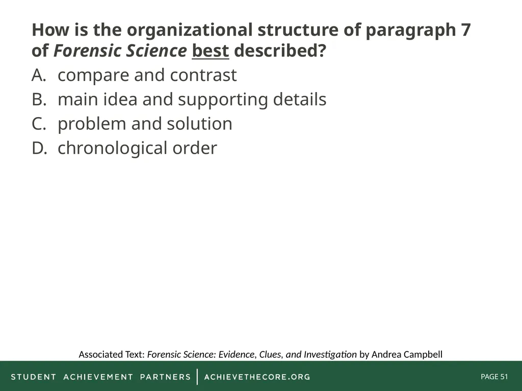 Grade 8: Common Core State Standards Alignment - slide 51 of 66