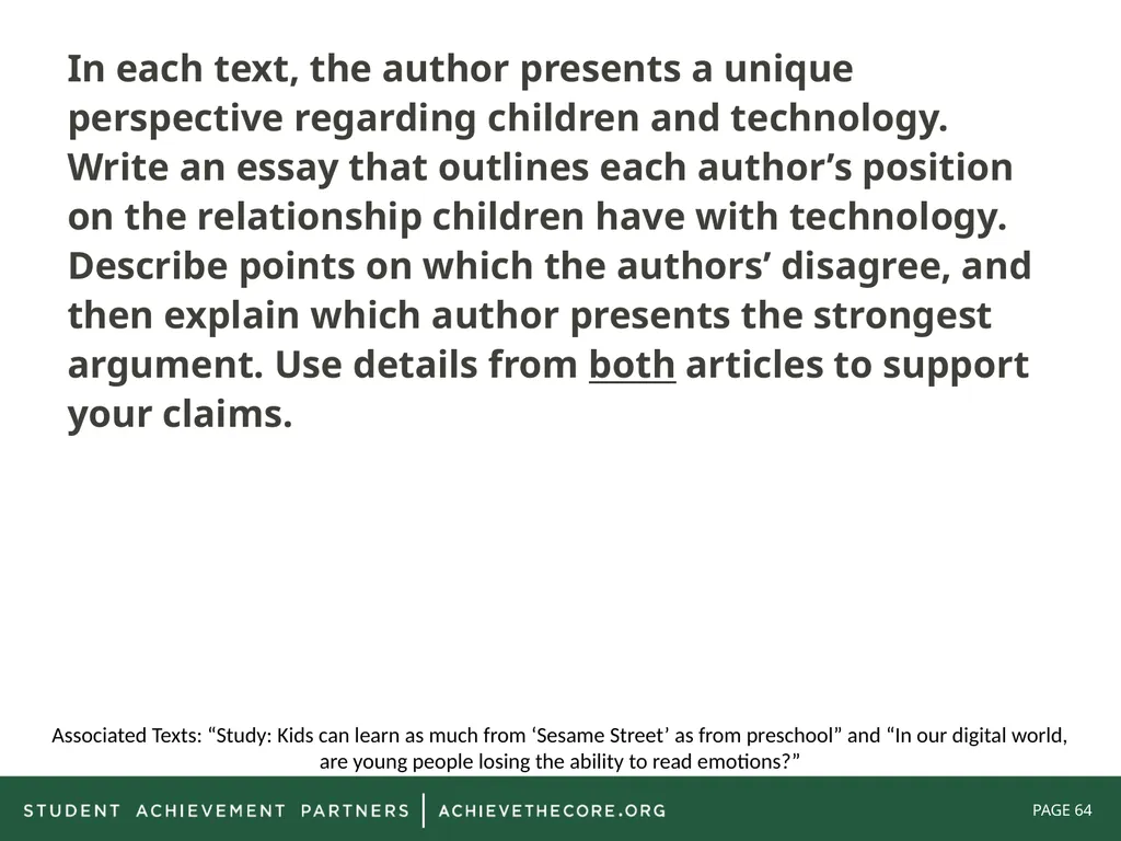 Grade 8: Common Core State Standards Alignment - slide 64 of 66