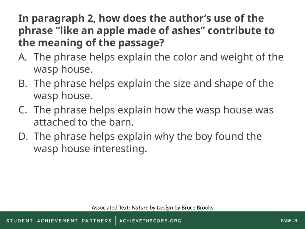 Grade 8: Common Core State Standards Alignment - slide 49 of 66
