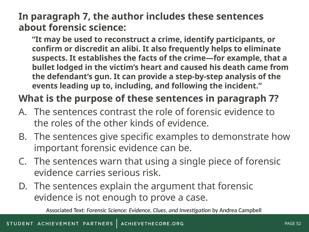 Grade 8: Common Core State Standards Alignment - slide 52 of 66