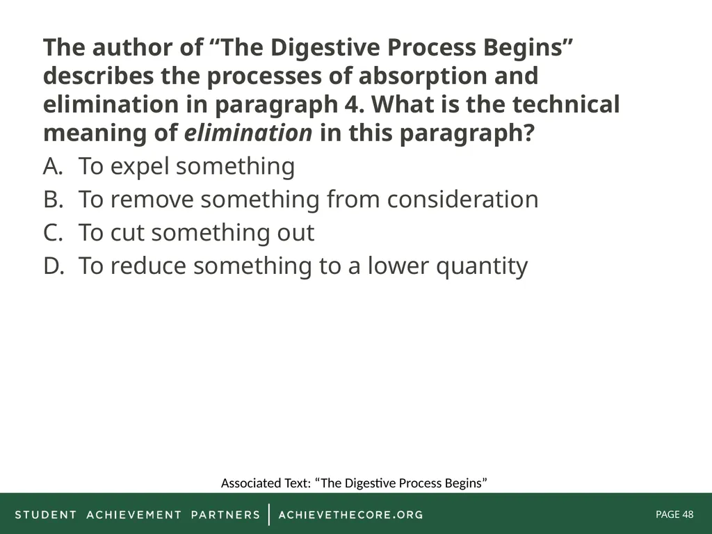 Grade 8: Common Core State Standards Alignment - slide 48 of 66