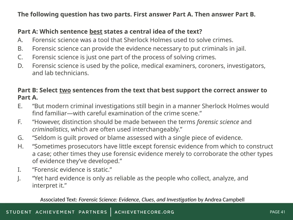 Grade 8: Common Core State Standards Alignment - slide 41 of 66
