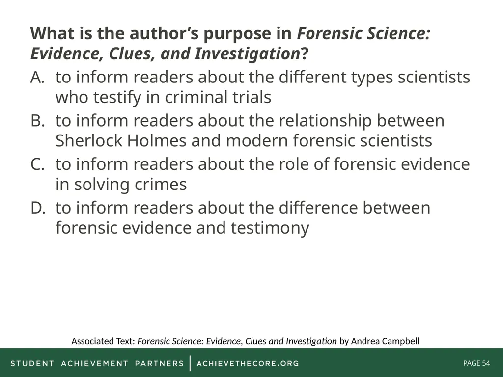 Grade 8: Common Core State Standards Alignment - slide 54 of 66