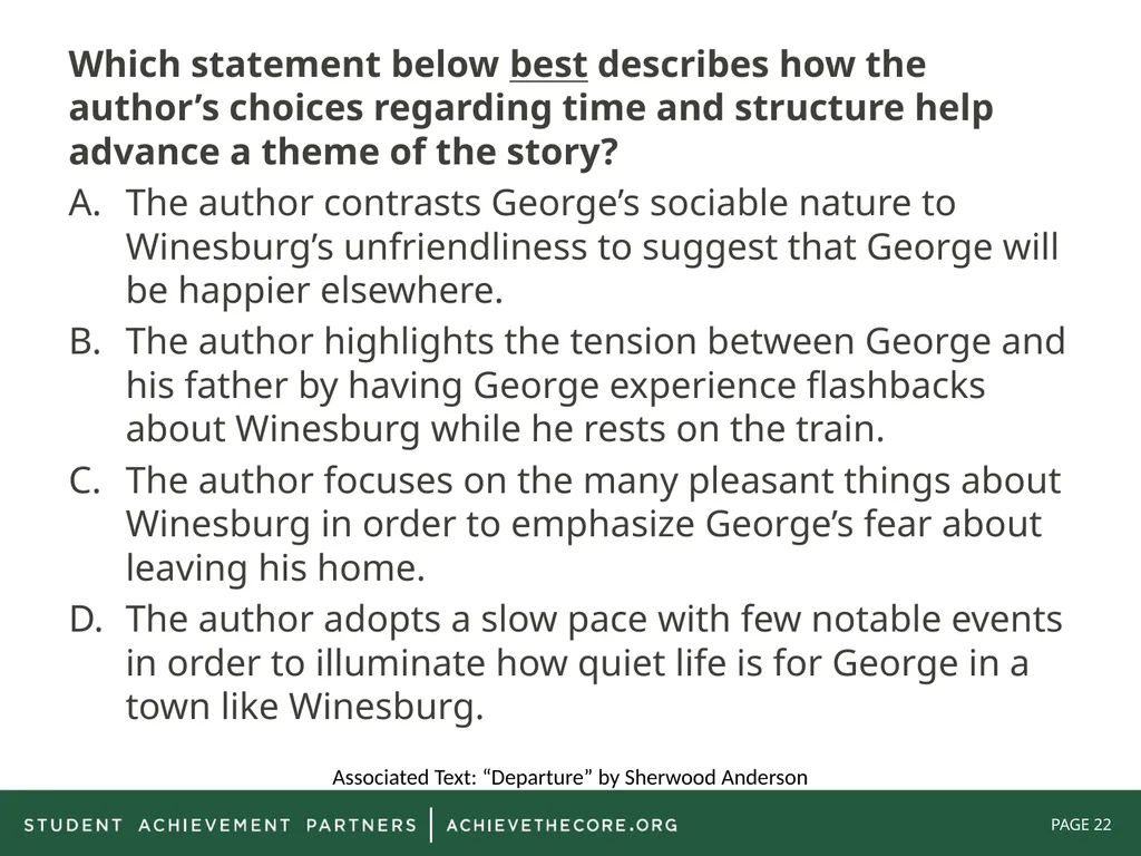 Grade 8: Common Core State Standards Alignment - slide 22 of 66