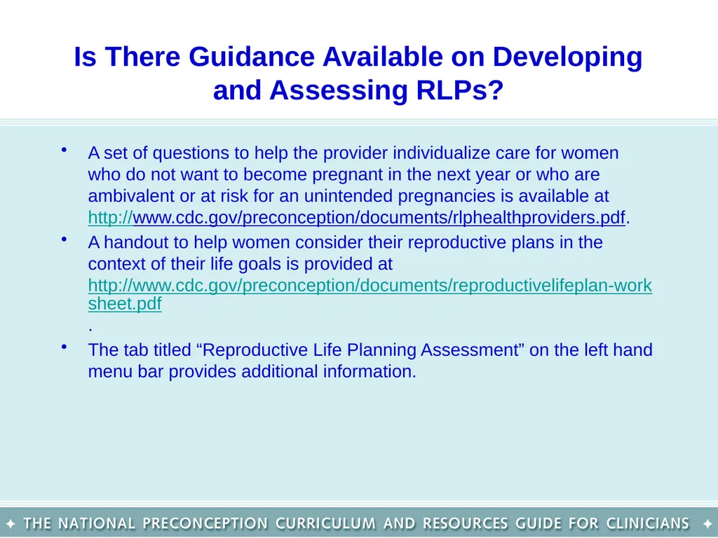 The National Preconception Care Clinical Toolkit - slide 15 of 29