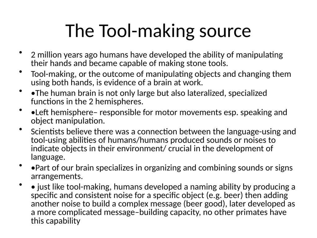 Chapter One The origins of Language We simply - slide 9 of 10