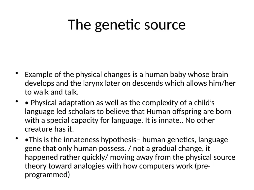 Chapter One The origins of Language We simply - slide 10 of 10